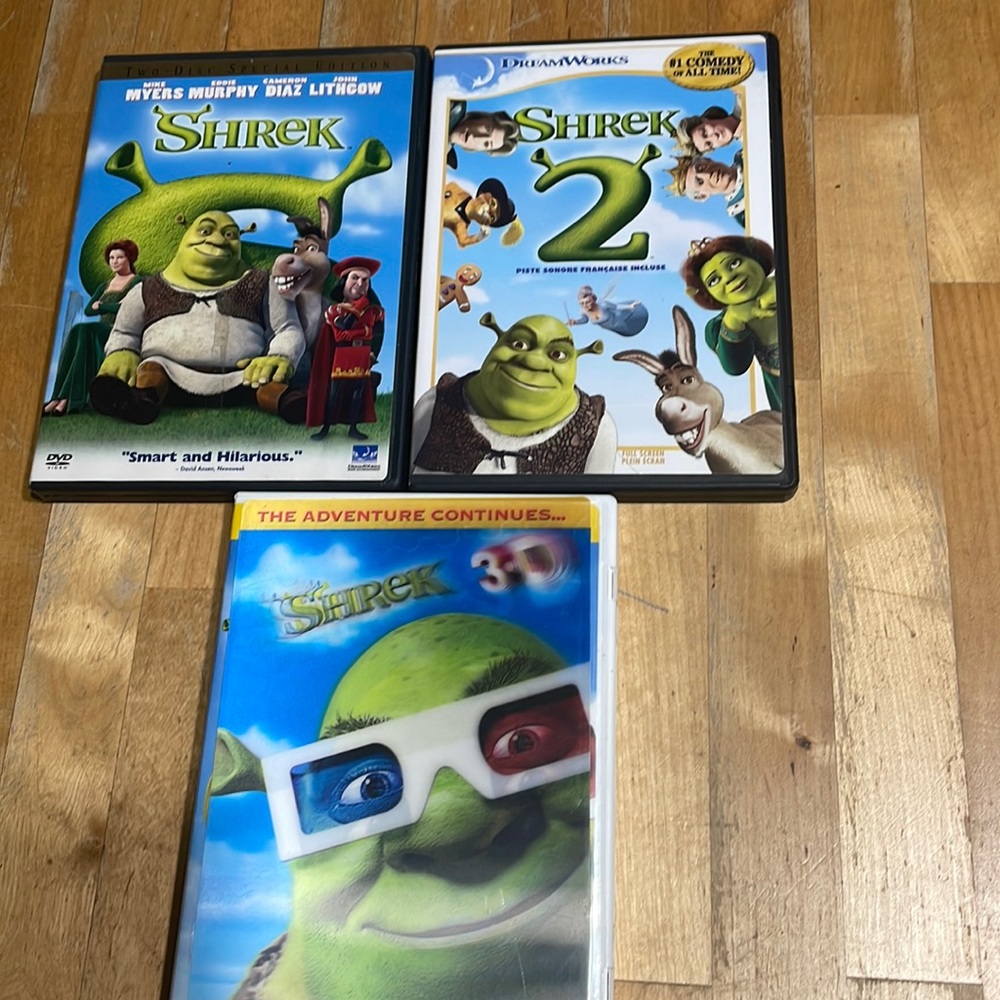 🎉 host pick 🎉 Lot of 3 Shrek DVDs